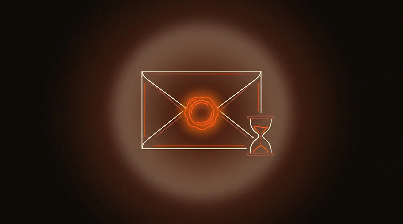 Illustration : enveloppe officielle scellée et sablier, symbole du commandement de payer et de son délai