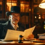 Huissier de justice en pleine action dans son bureau